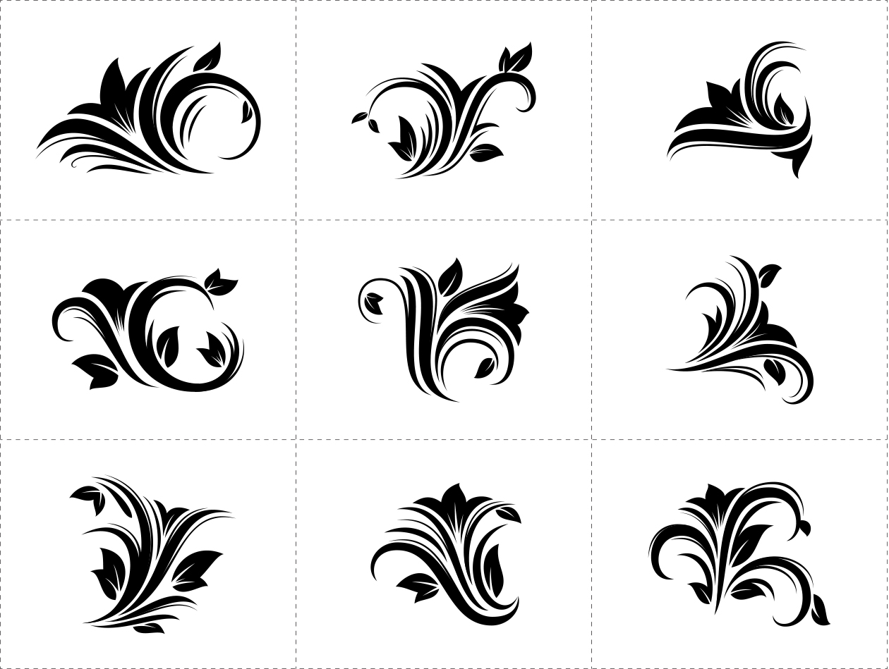 花卉装饰设计元素素材 Floral Decorative Design Elements插图