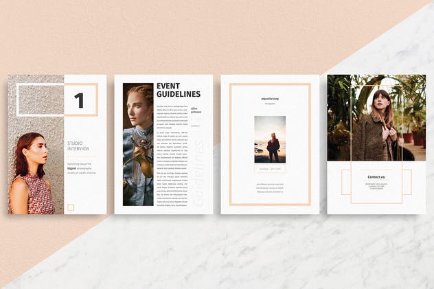 活动邀请信函创意设计模板 Clara – A4/A5/Letter插图(2)