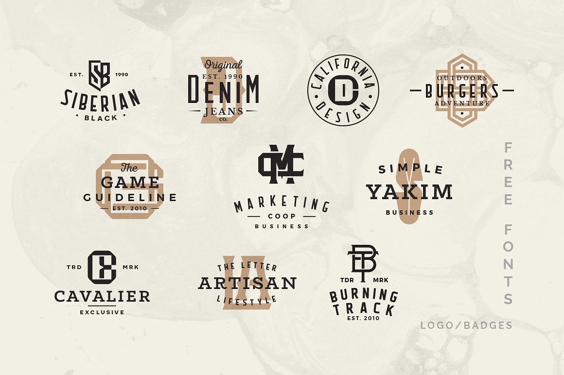 10个精心设计的复古风格LOGO模板下载[psd,eps]插图