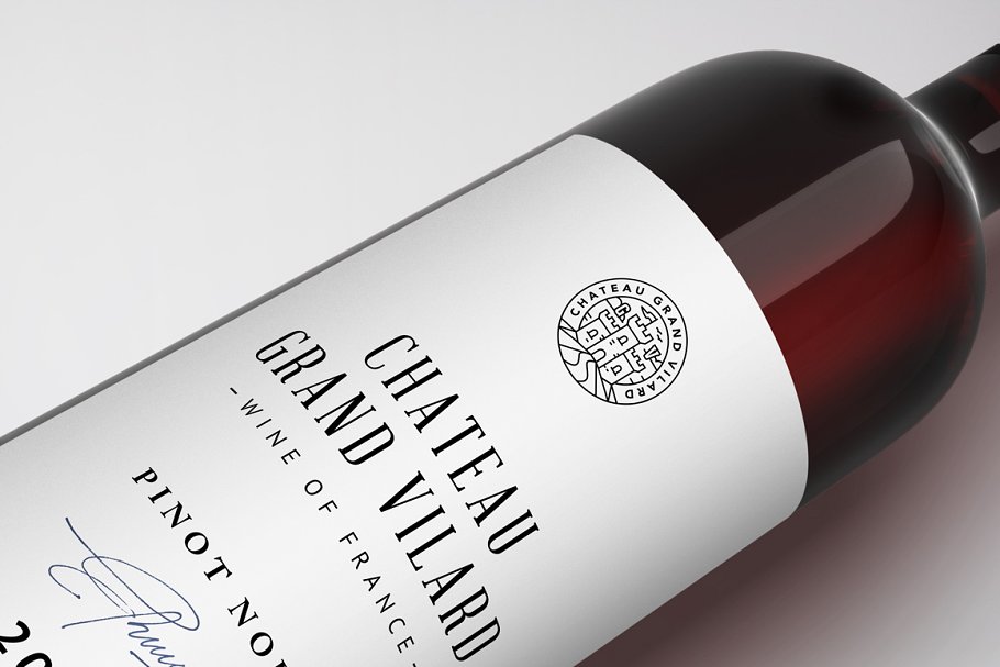 高档葡萄酒外观设计样机 Wine Packaging Mockups插图(2)