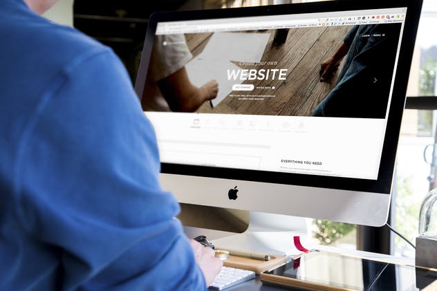 iMac一体机网站UI设计展示样机模板 iMac Screen Display Mock-Up插图(2)