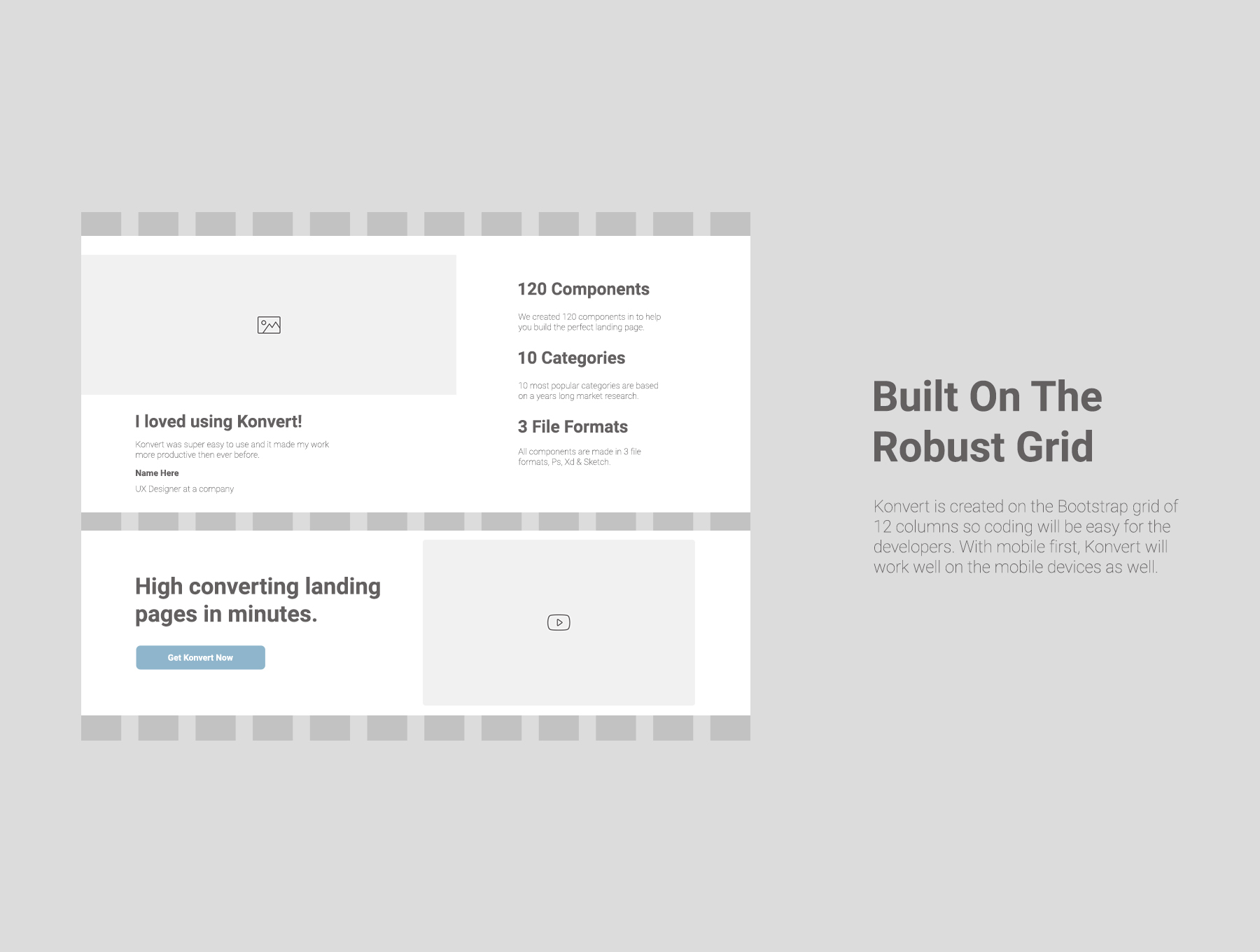 素材库下午茶：超级实用与多功能的着陆页线框图套装下载[XD,fig,PSD,sketch]插图(4)
