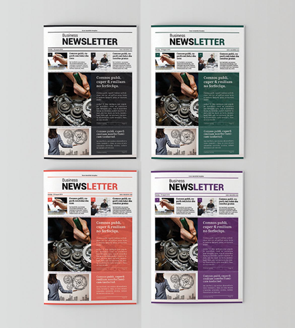 企业内部报刊排版设计模板 Newsletter Template插图(1)