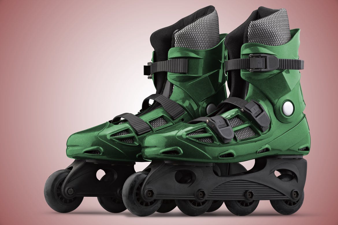旱冰鞋溜冰鞋外观设计样机素材库精选模板 Roller_Skate-Mockup插图(3)