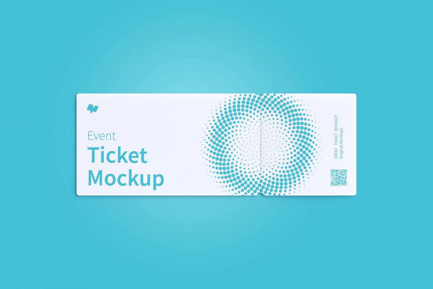 门票入场券设计单张平铺顶视图样机素材库精选模板 Event ticket mockup, top view插图(2)
