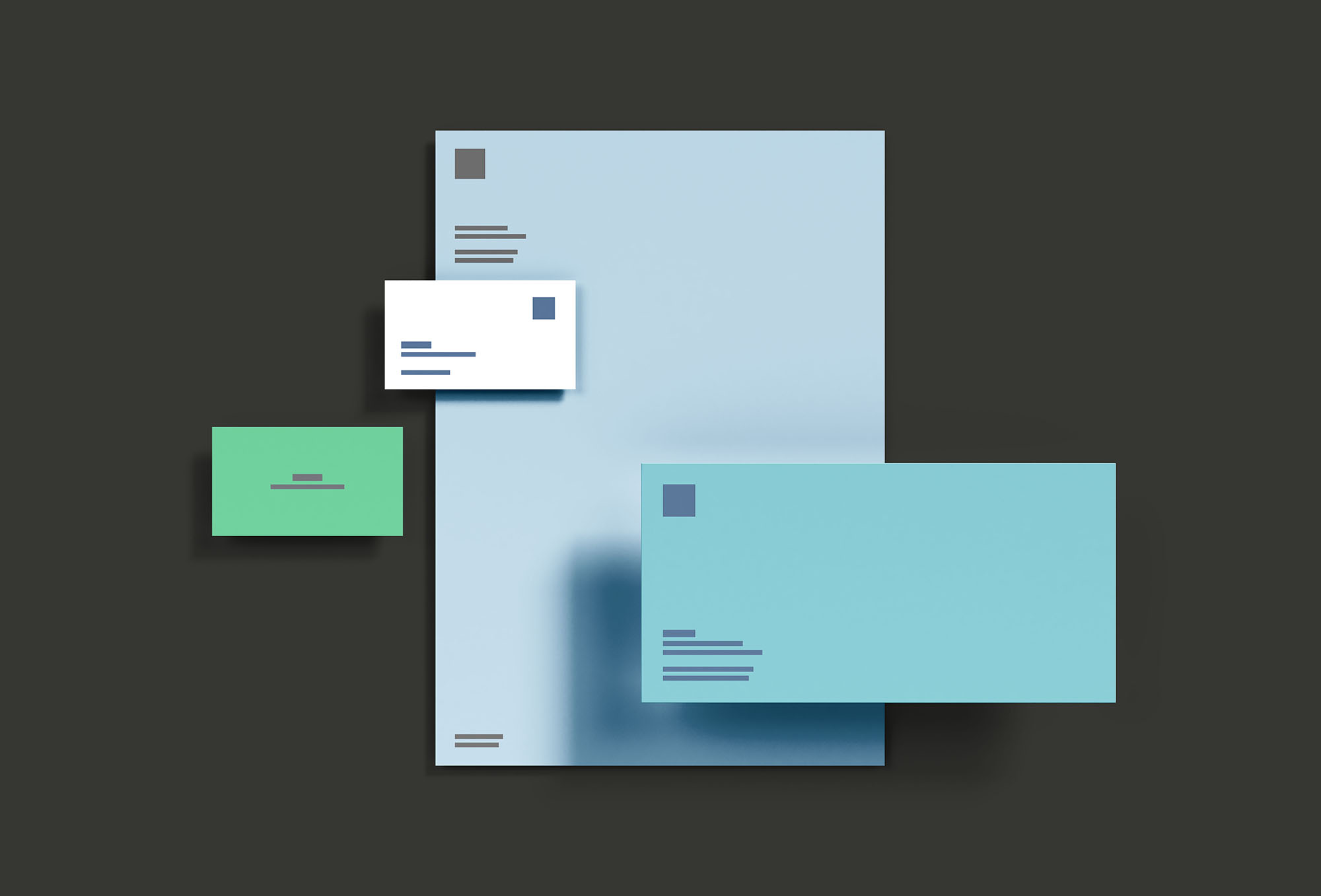 基础办公用品企业品牌VI设计预览样机模板 Basic Branding Mockup插图