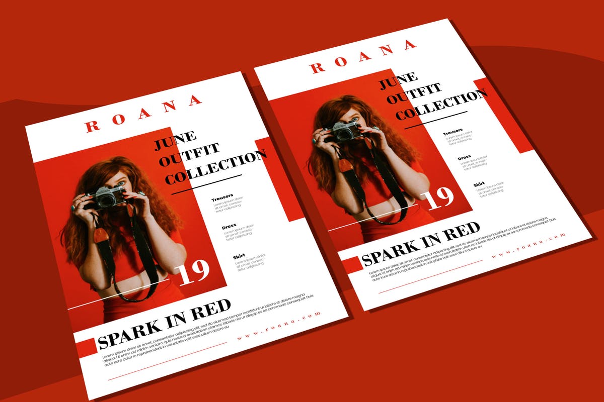 企业营销/简介海报传单设计模板 Roana Flyer插图