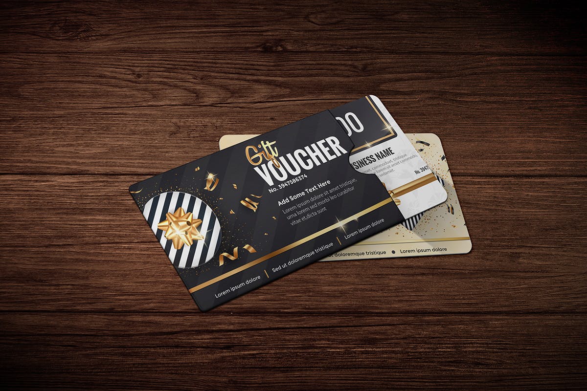 优雅礼品券/代金券设计模板 Collection of clean advertising web banners插图(6)