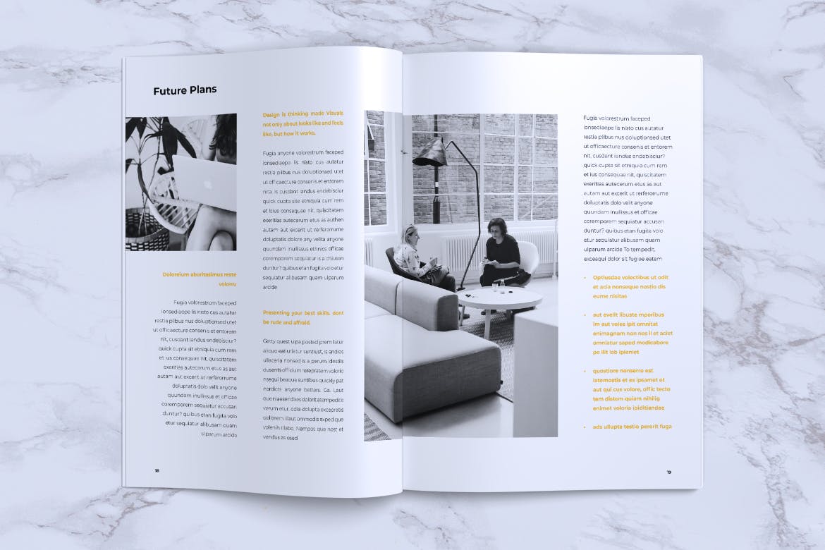 高逼格企业画册/产品服务目录INDD设计模板 INFORM Company Profile Brochure插图(9)