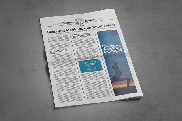 复古新闻报纸印刷品样机 Vintage Newspaper Mockups插图(5)