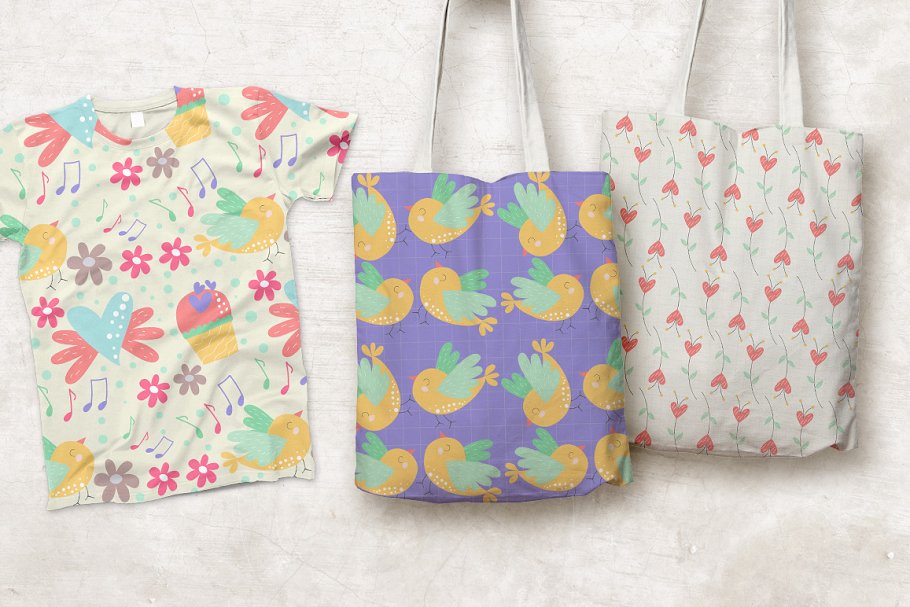 甜美的情人节无缝背景纹理 Sweet Valentine Seamless Patterns插图(2)