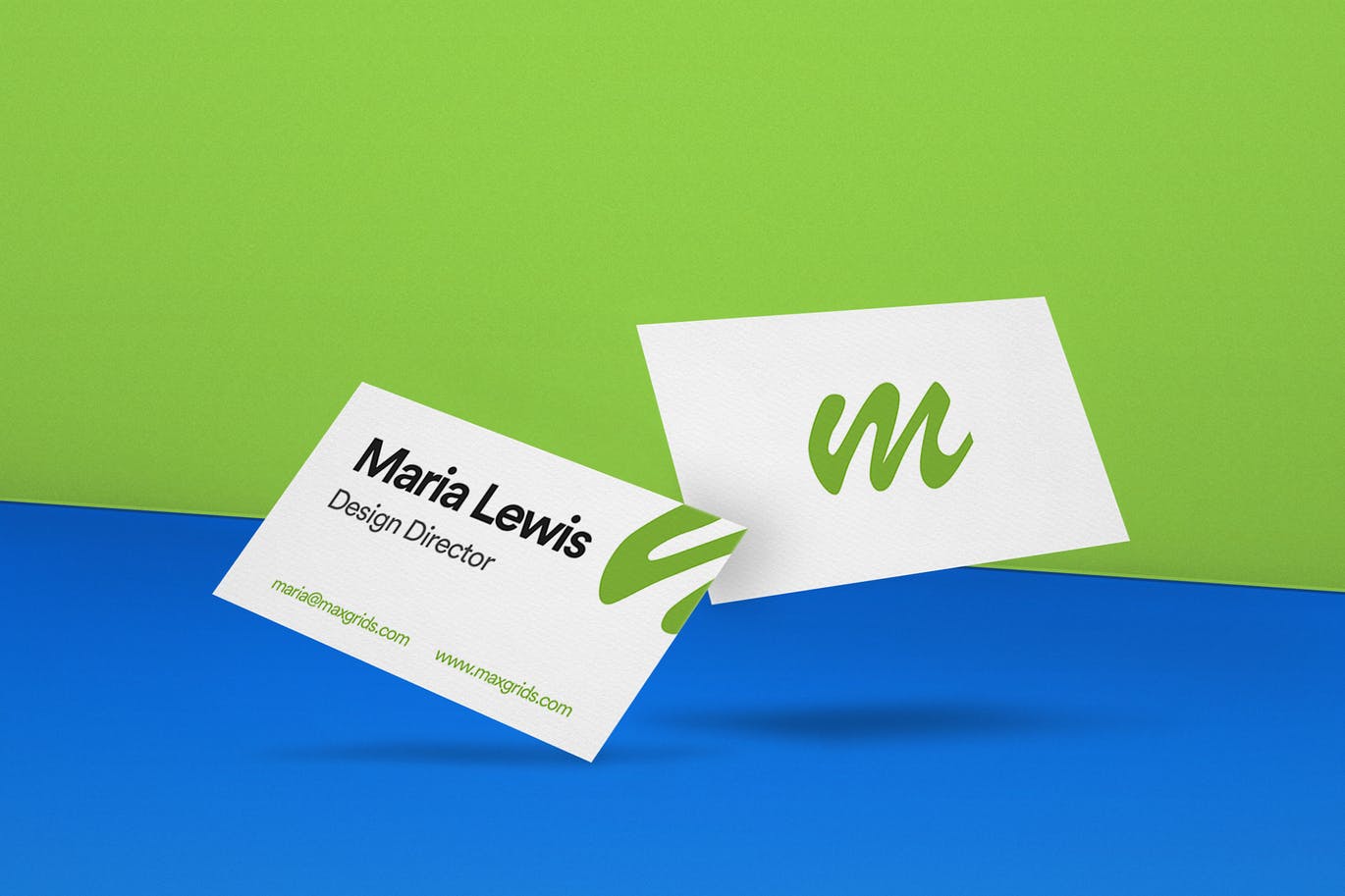 简约名片设计效果图样机03 Business Card Mockup 03插图