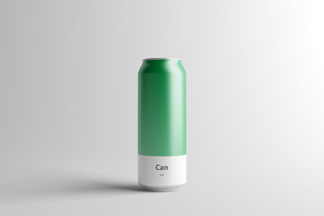 易拉罐罐头外观设计样机模板 Can Mock-Up – 500ml插图(1)