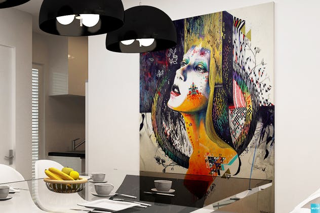 室内墙壁艺术海报框架样机Vol.1 Interior With Poster Frames Mockup Vol.1插图(11)