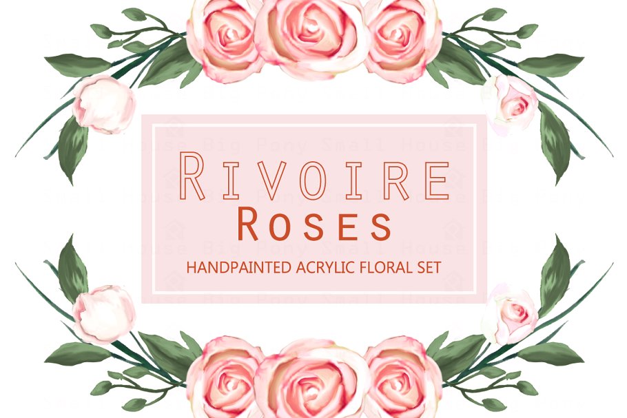里瓦尔玫瑰亚克力剪贴画艺术 Rivoire Roses- Acrylic Clip Art插图(3)