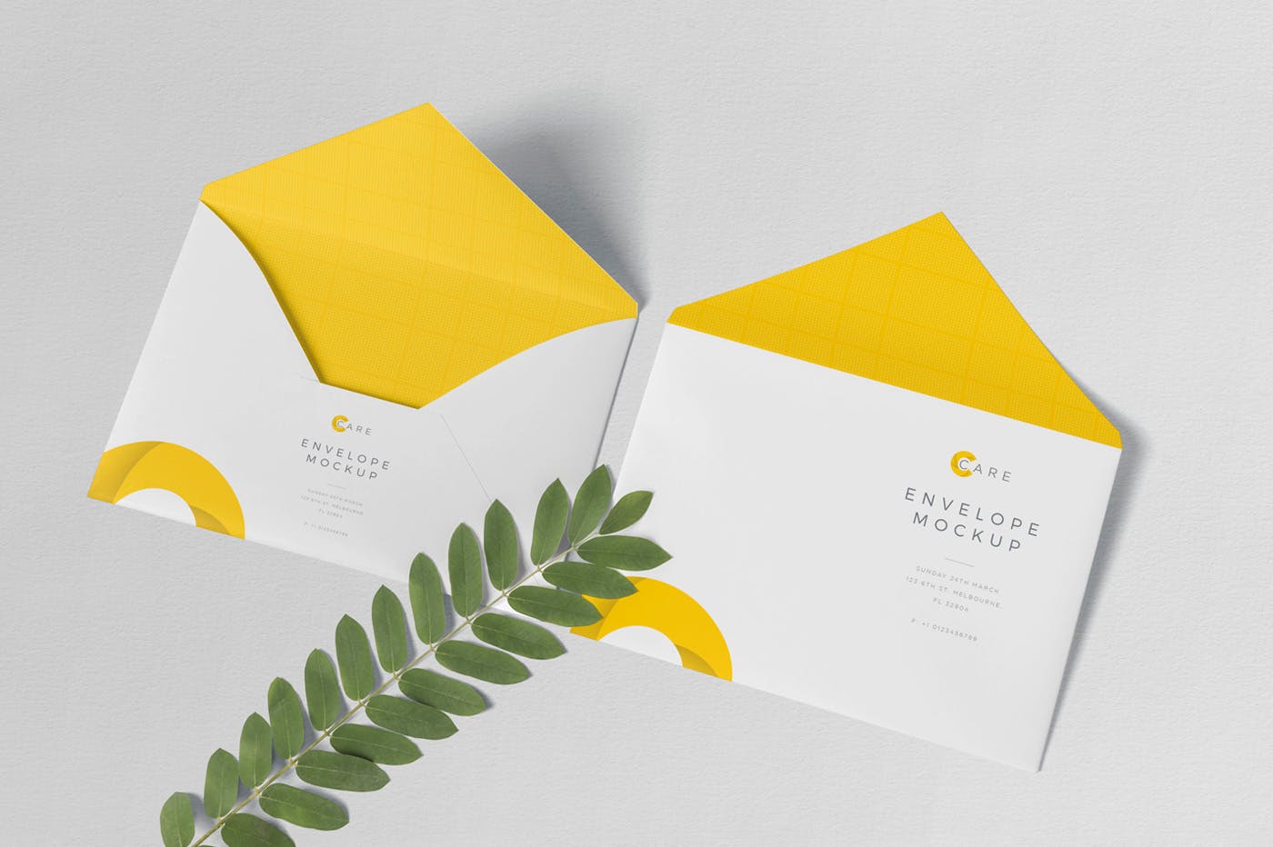 C5尺寸规格企业信封设计图样机素材库精选PSD模板 C5 Envelope Mockups插图(1)