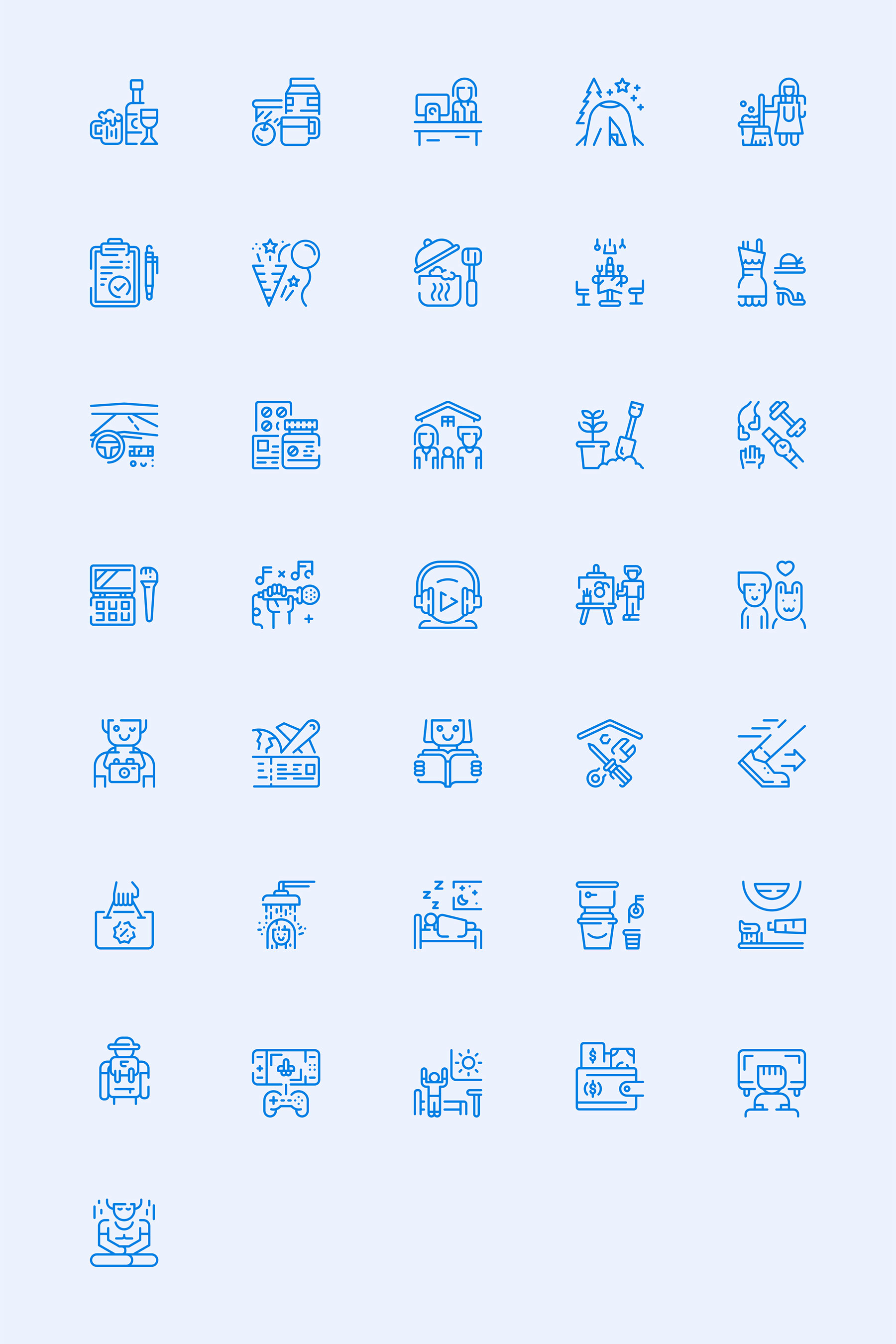 36 枚生活方式元素图标