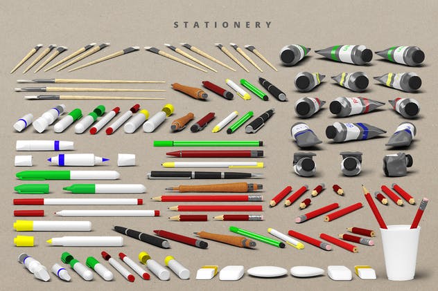 4K高分辨率-100+高质量正视图办公室场景样机元素 Mockupper Front view mock-up objects插图(8)
