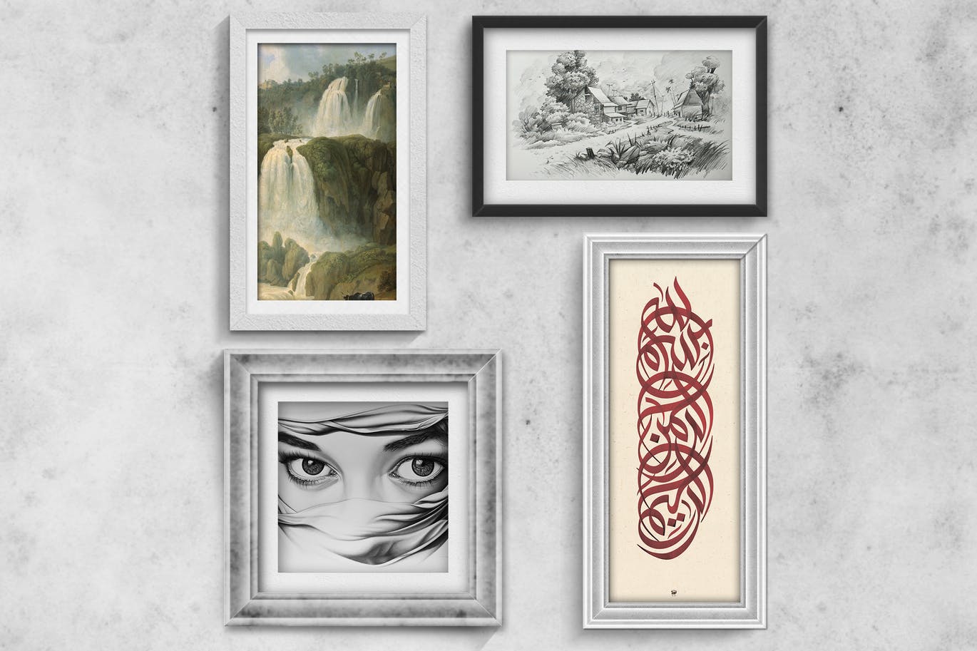 高品质边框照片相框样机素材 Photo Frame Mock Ups插图