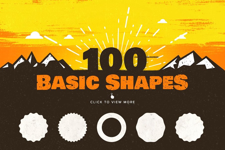 山地自行车极限运动品牌Logo模板 The Mountain Biker – Logo Badge Kit插图(1)