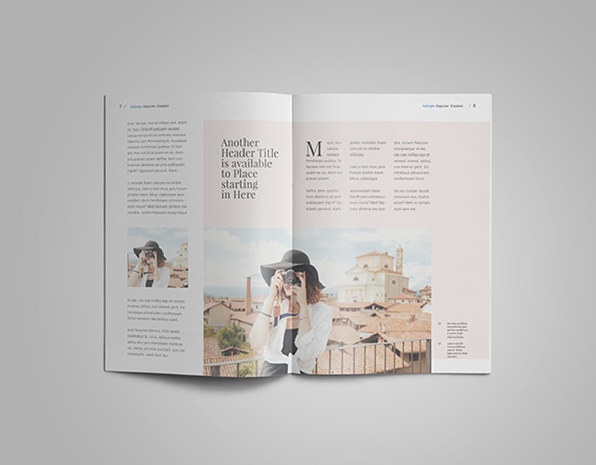 高端旅行/摄影主题素材库精选杂志版式设计InDesign模板 InDesign Magazine Template插图(4)