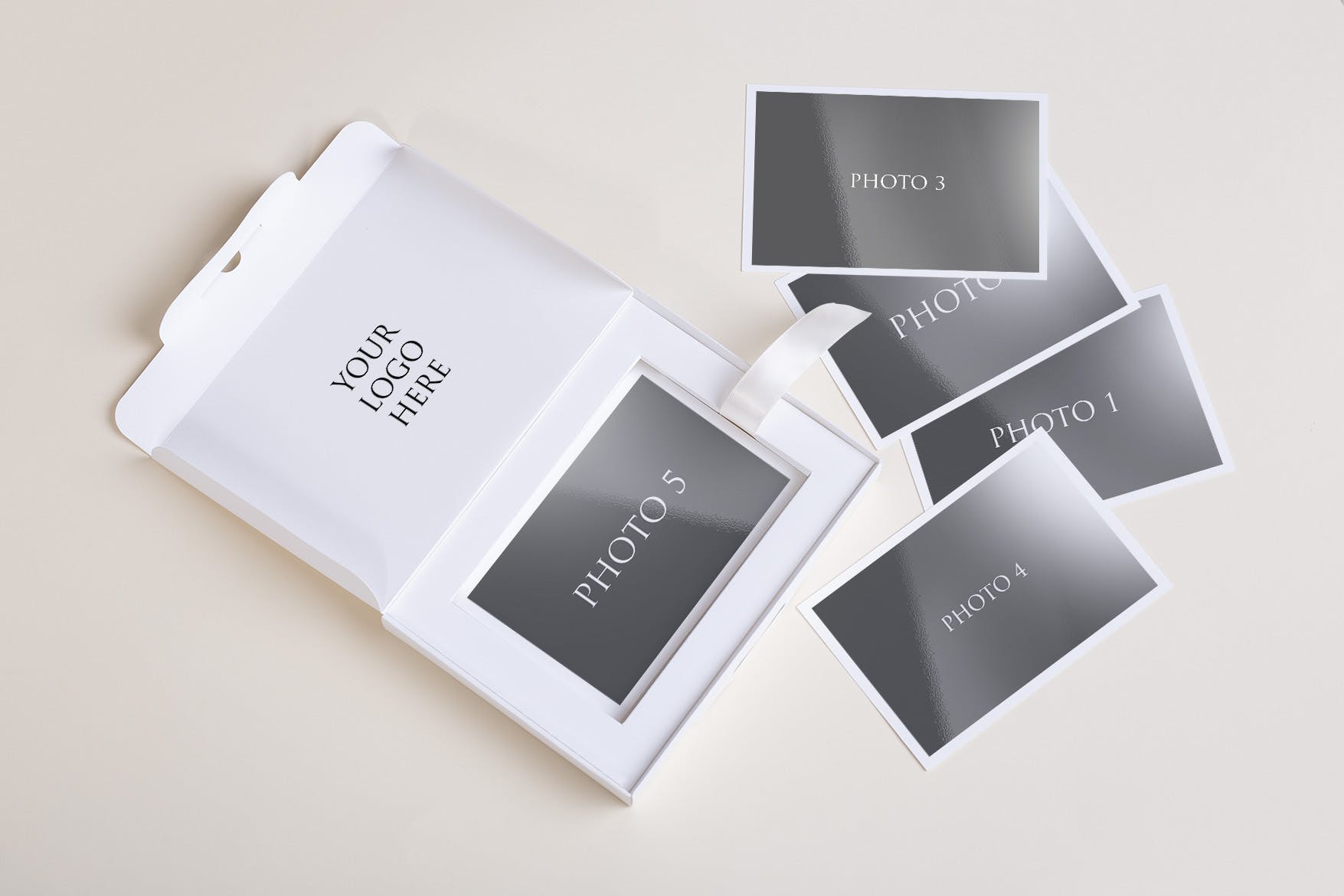 相片册相片盒摄影作品预览样机模板 Photo Presentation Box Mock Up插图(7)