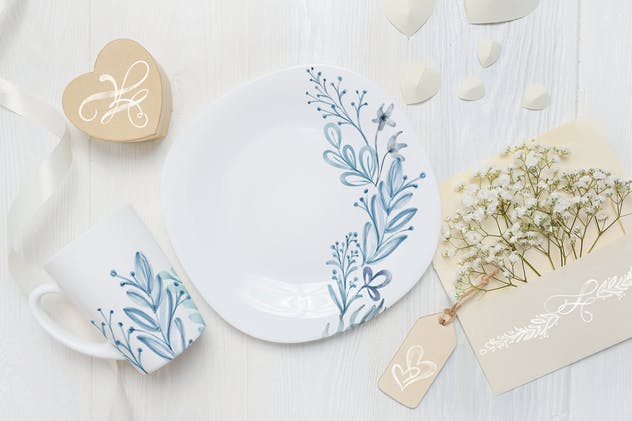 优雅手绘水彩叶子主题插图素材 Watercolor Leaves Collection插图(3)