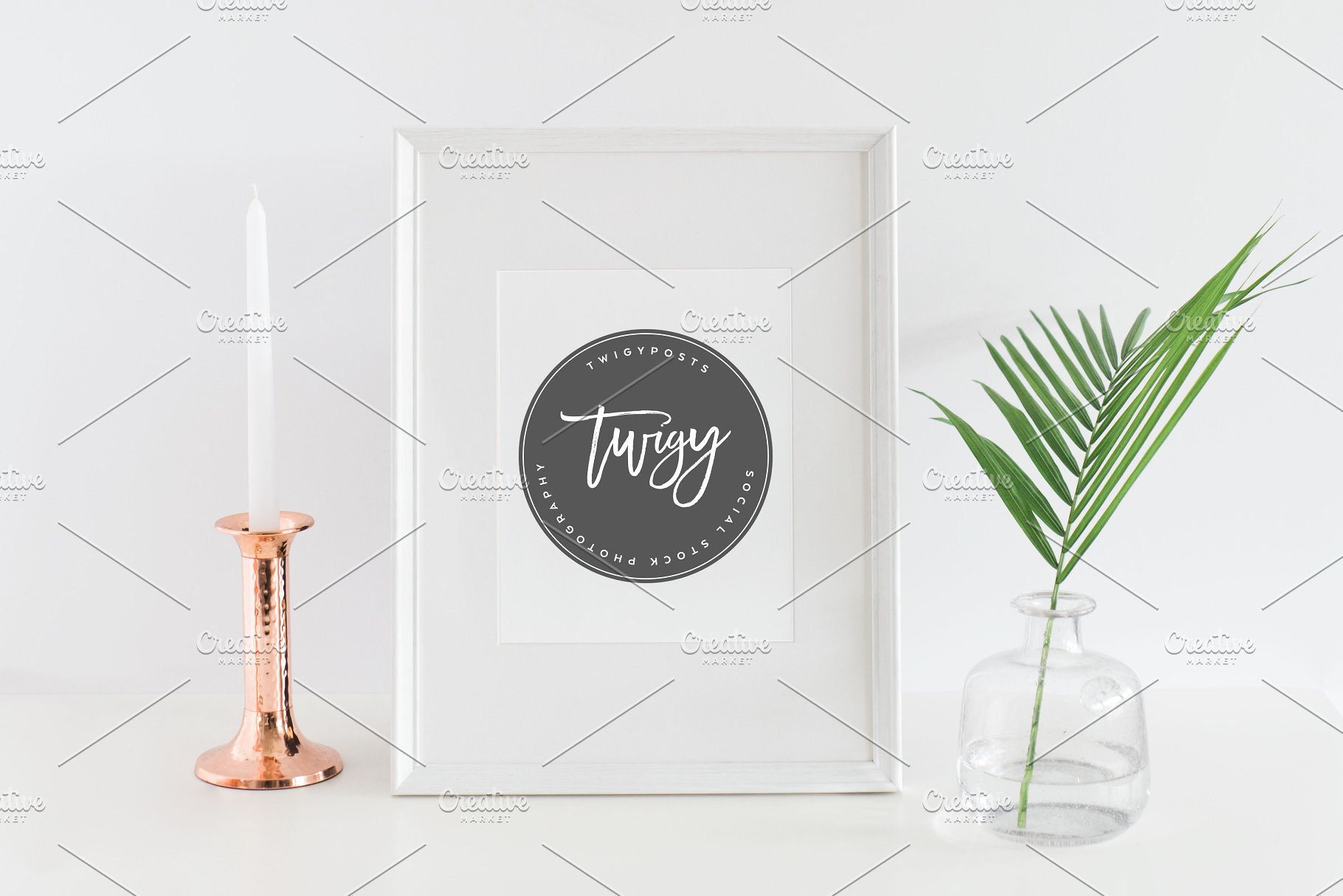 插花装饰画框相框样机 Styled Stock Frame Mockups PSD插图(1)