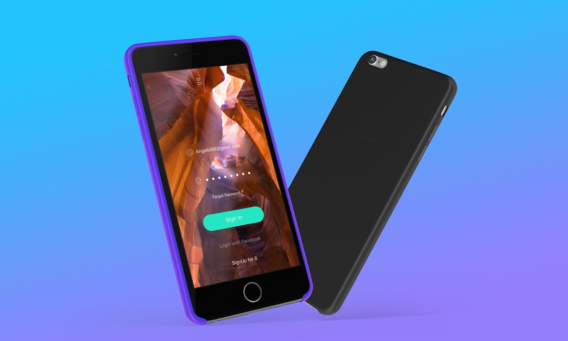 APP注册登录界面设计SKETCH模板 B SignIn – Sketch Ui插图(2)