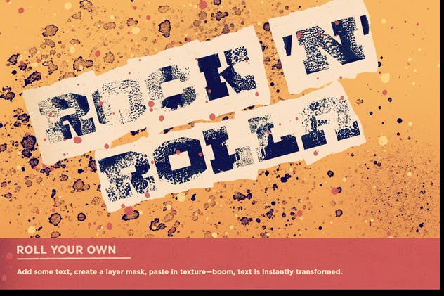 复古设计效果必备油漆滚刷肌理纹理 Rolled ink 1插图(2)