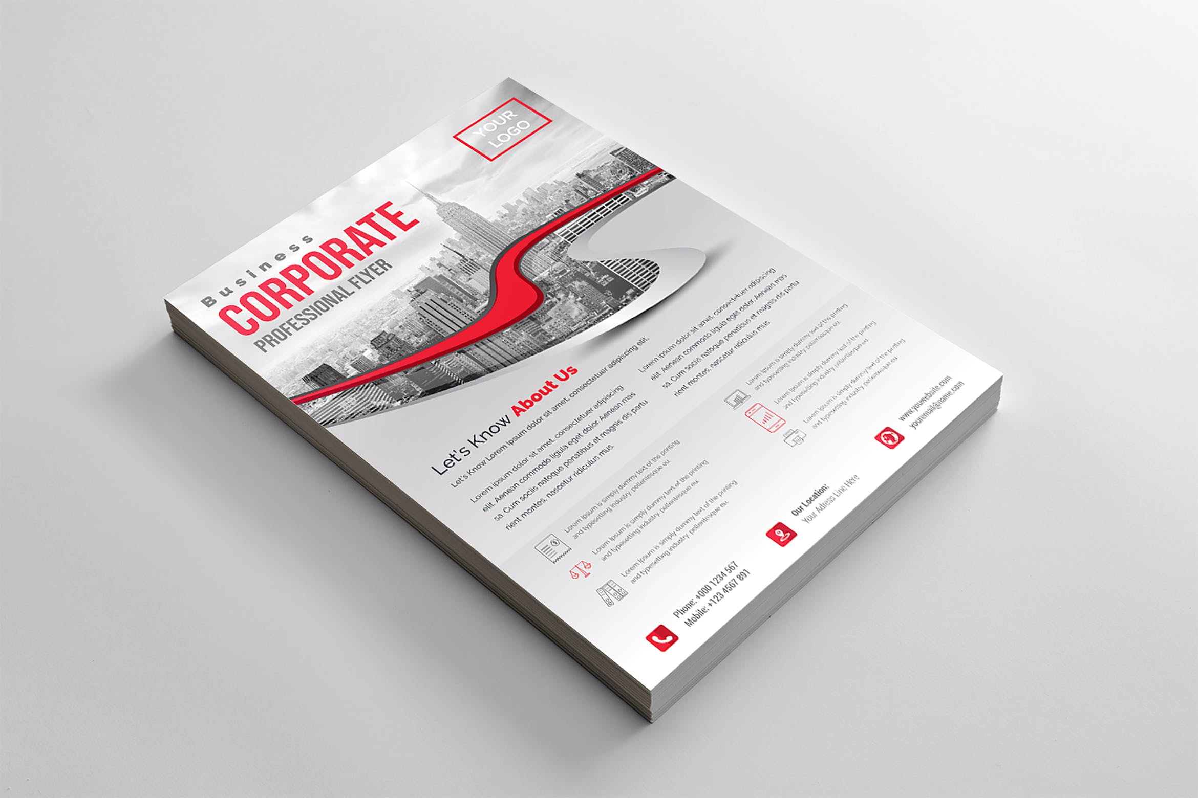 商务合作/企业宣传传单设计模板 Corporate Flyer插图