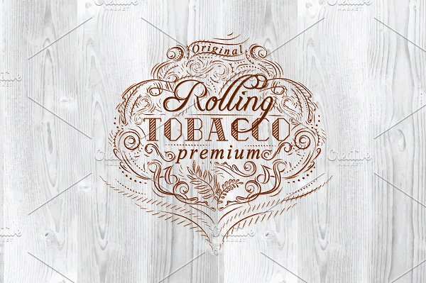 复古烟草黑板粉笔画 Tobacco vintage插图(4)