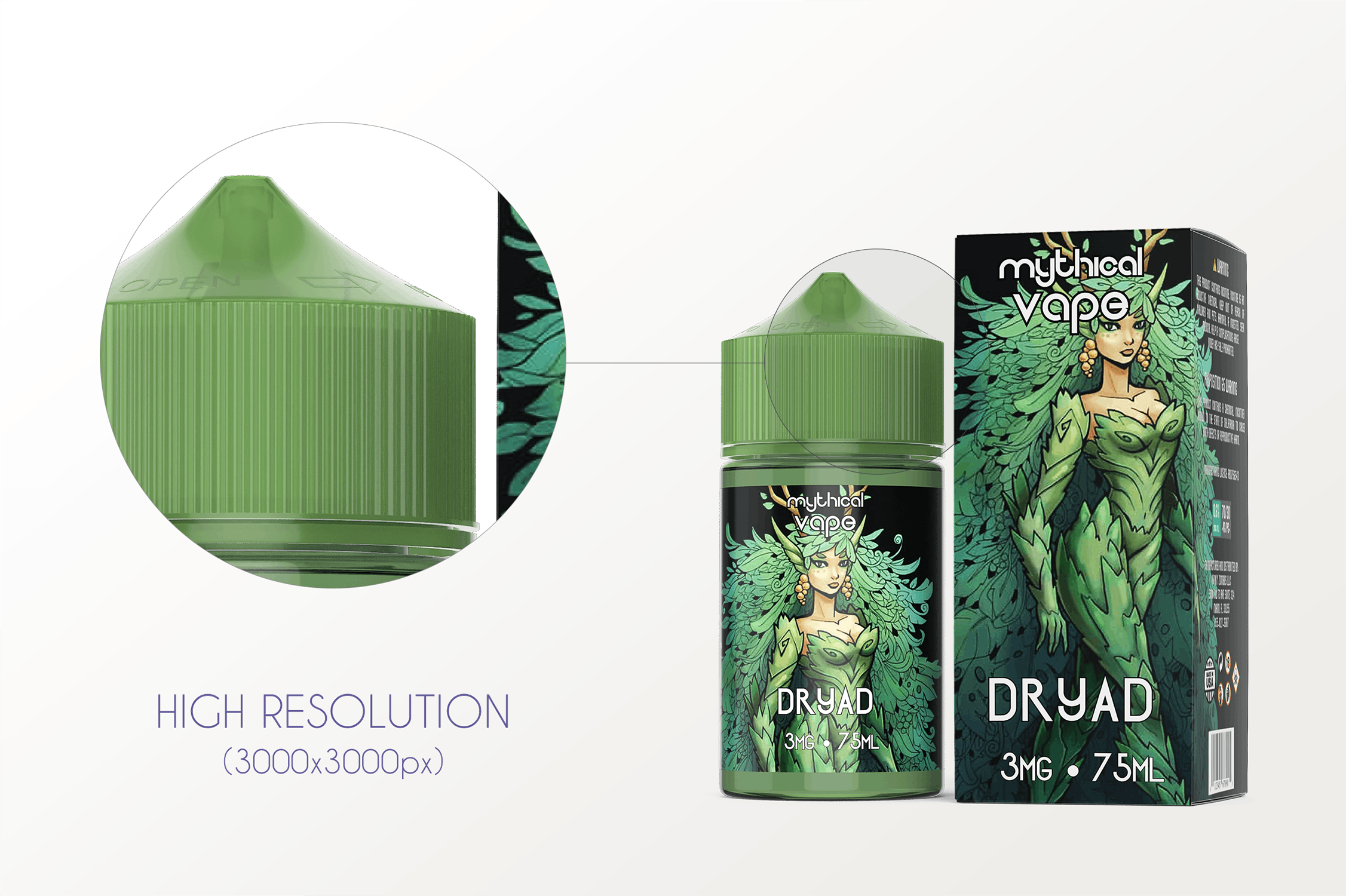 75ml容量电子烟烟油瓶外观设计样机模板 eLiquid Bottle Mockup v. 75ml-C插图(4)