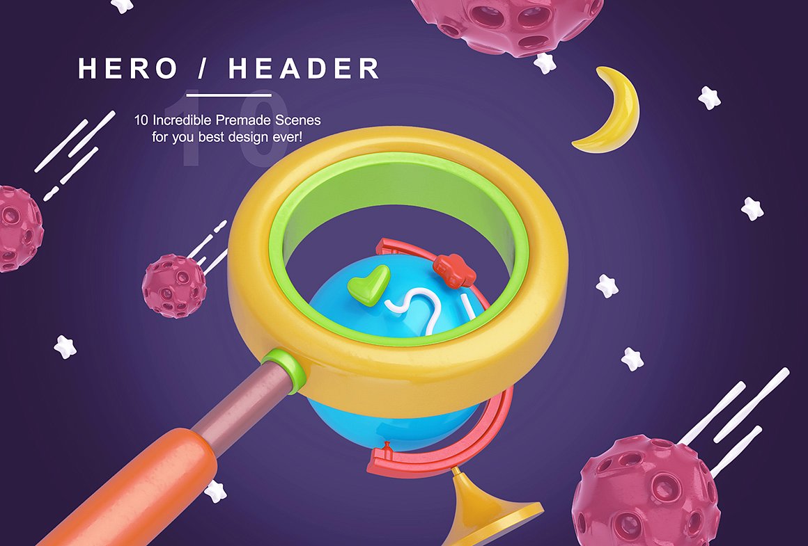 Bright Travel Items Scene Generator卡通风格的旅游物品展示样机下载 1.38 GB[psd]插图(11)