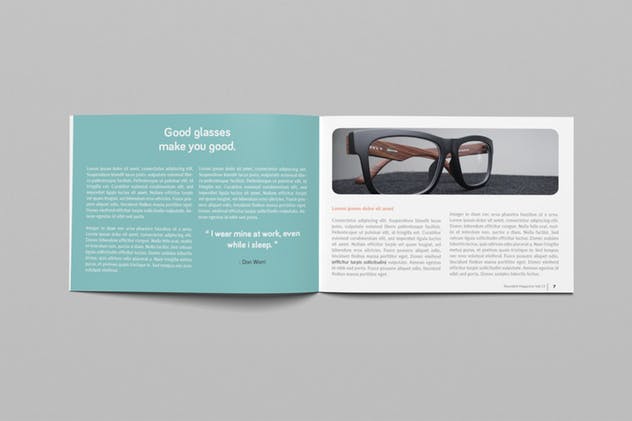 横向规格时尚摄影杂志画册设计 Rounded Landscape Magazine插图(3)