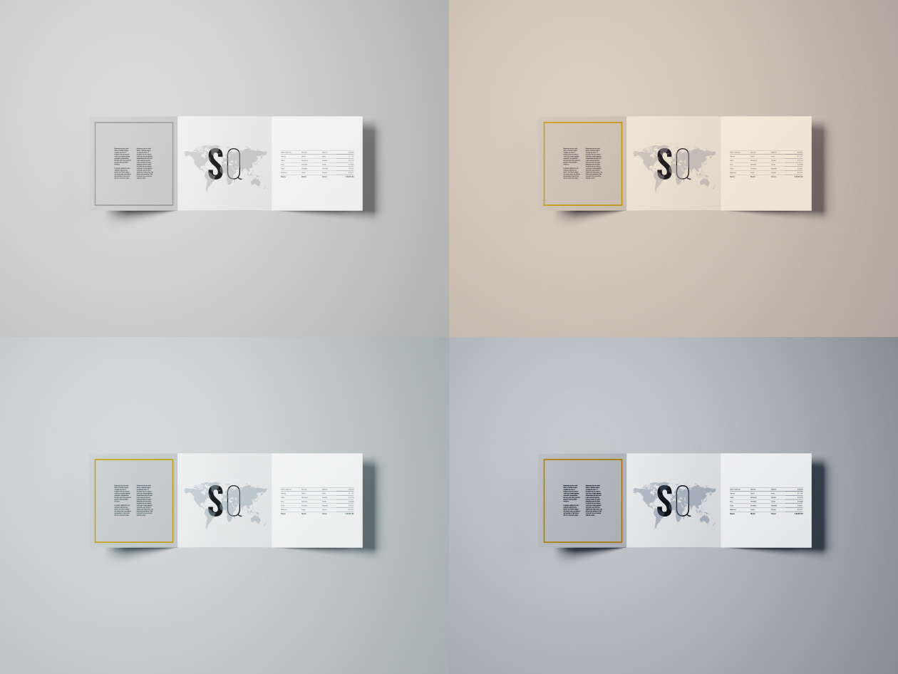 方形三折页企业品牌介绍手册样机插图(1)