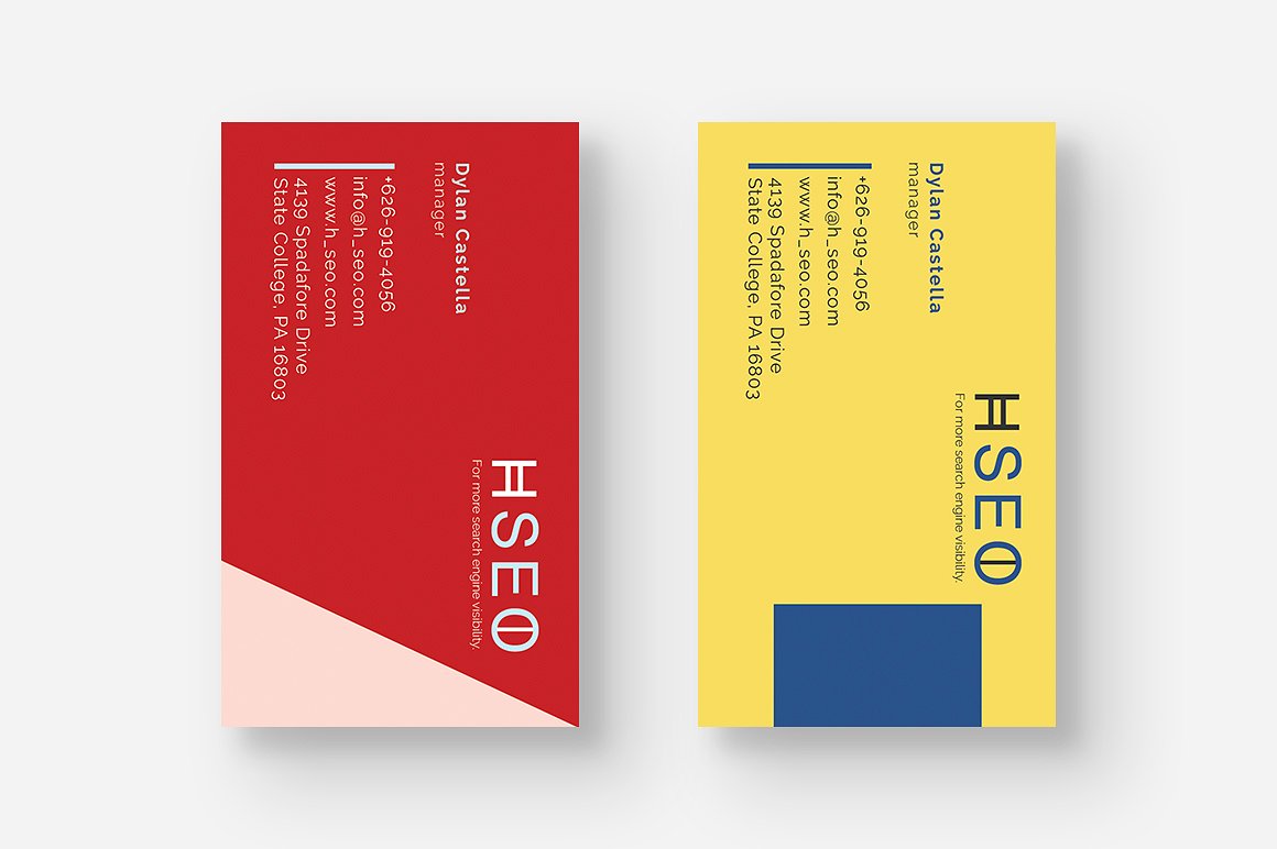 28张时尚极简的商业化名片设计模板 Business Card Bundle [psd]插图(2)