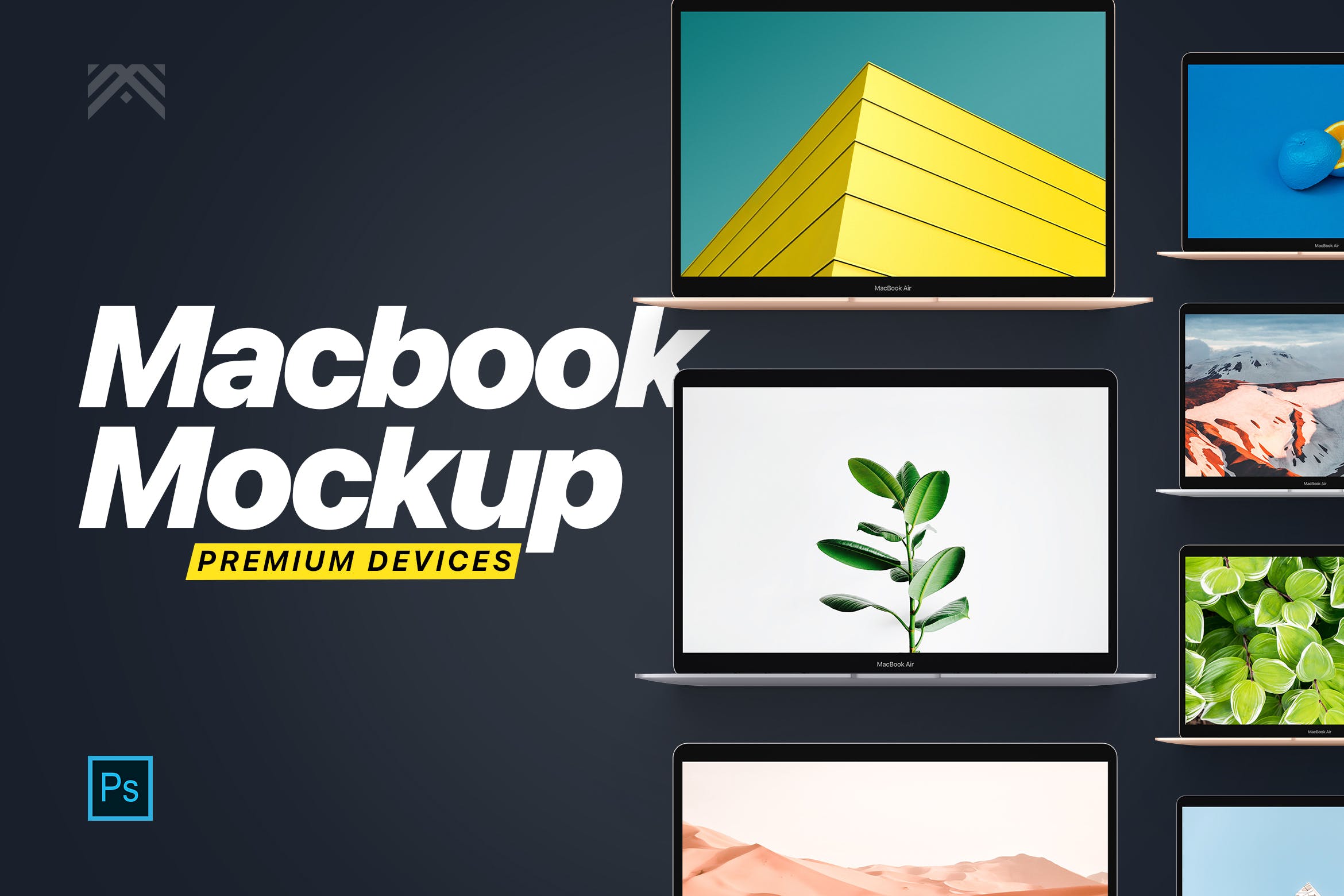 MacBook 2019网站UI设计预览样机模板 Macbook Mockup 2019插图