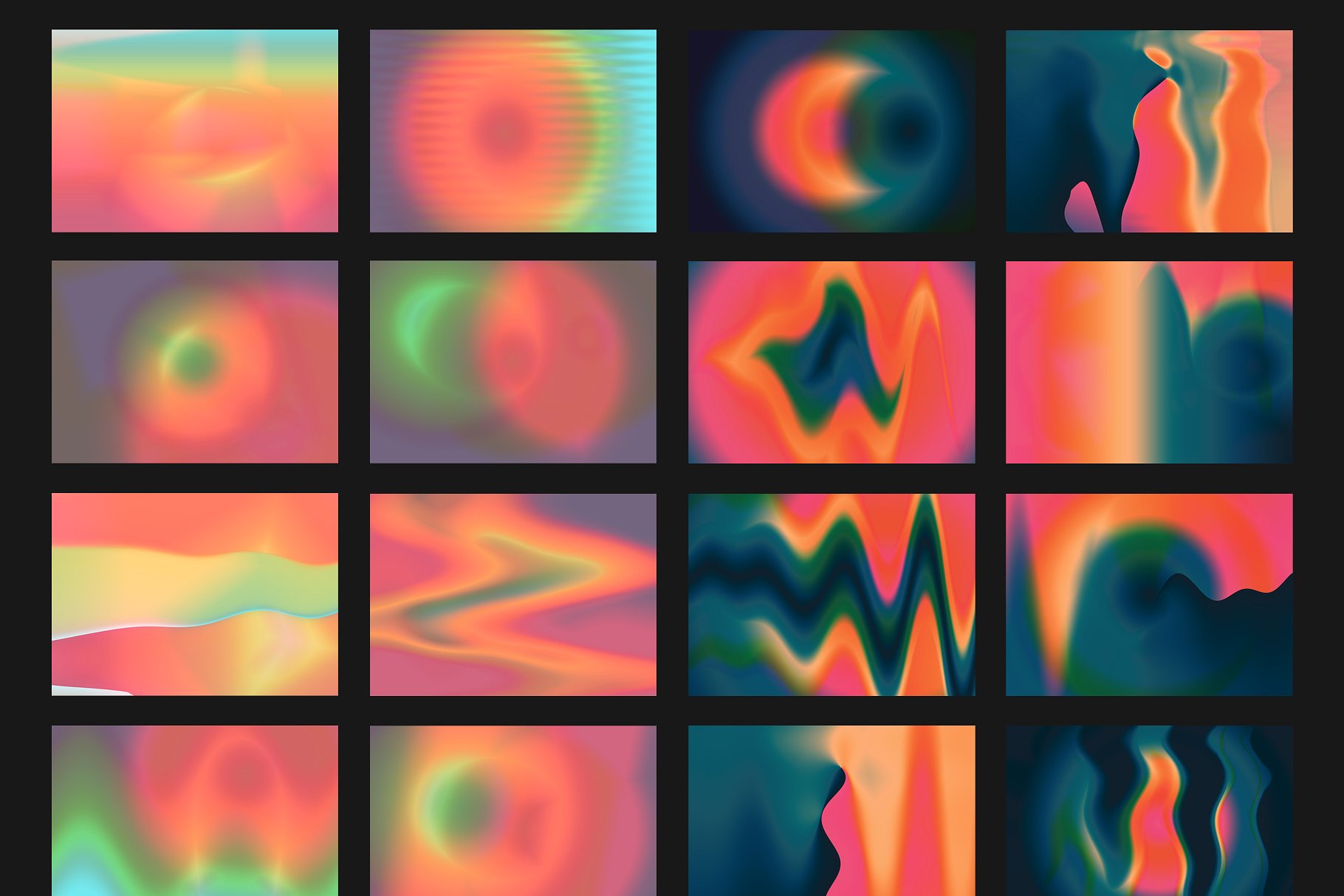 50款七彩渐变抽象线条纹理 50 Gradient Textures Vol. 01插图(5)