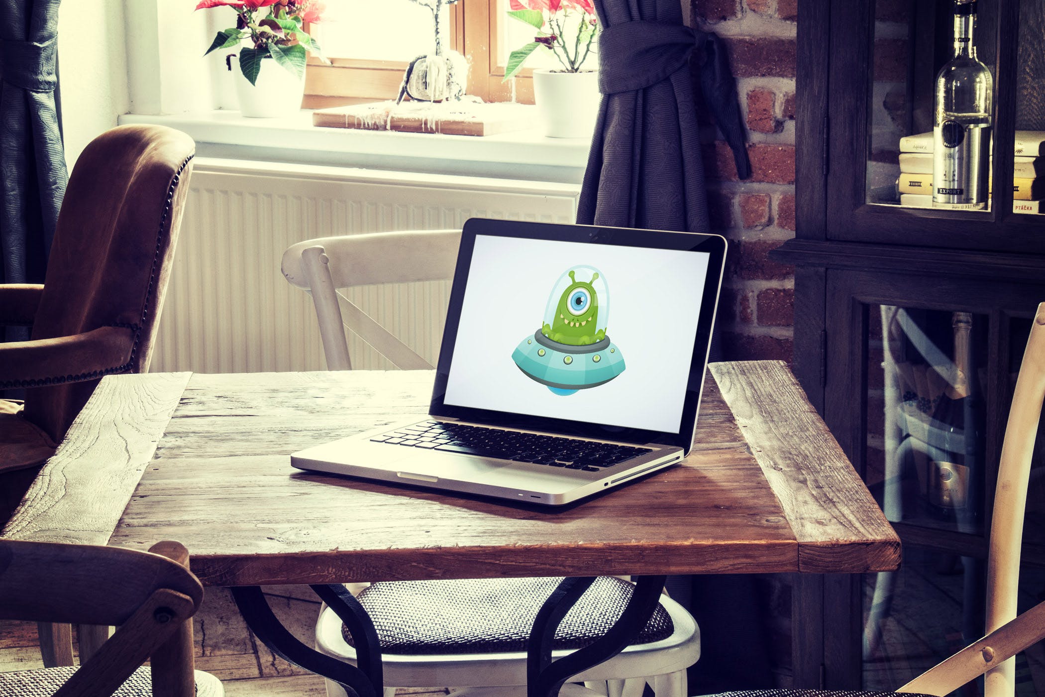 咖啡店场景MacBook&iPad屏幕预览素材库精选样机模板v4 5 Laptop and tablet mock-ups in cafe Vol. 4插图(6)