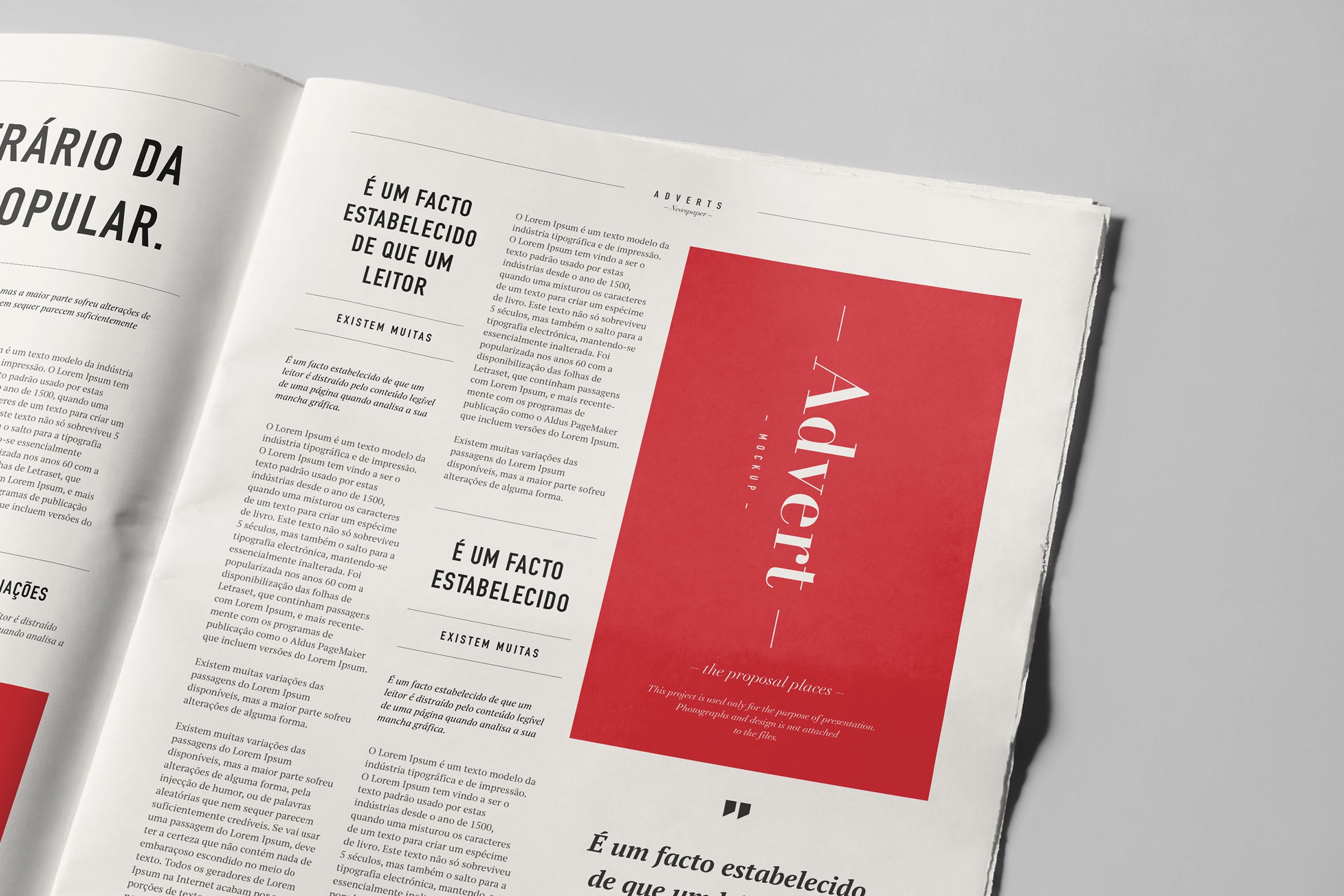 报纸广告印刷效果图样机模板 Newspaper Adverts Mock-up插图