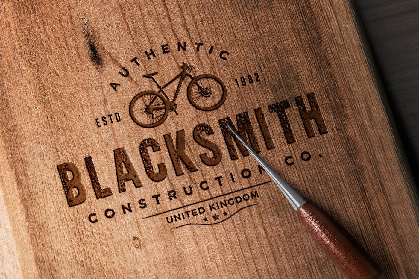 木刻/实木雕刻Logo效果图样机模板 Wood Logo Mockups插图(2)