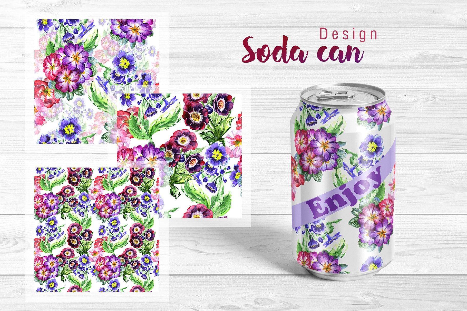 超赞的30款紫罗兰花水彩集打包下载[png,jpg]插图(3)