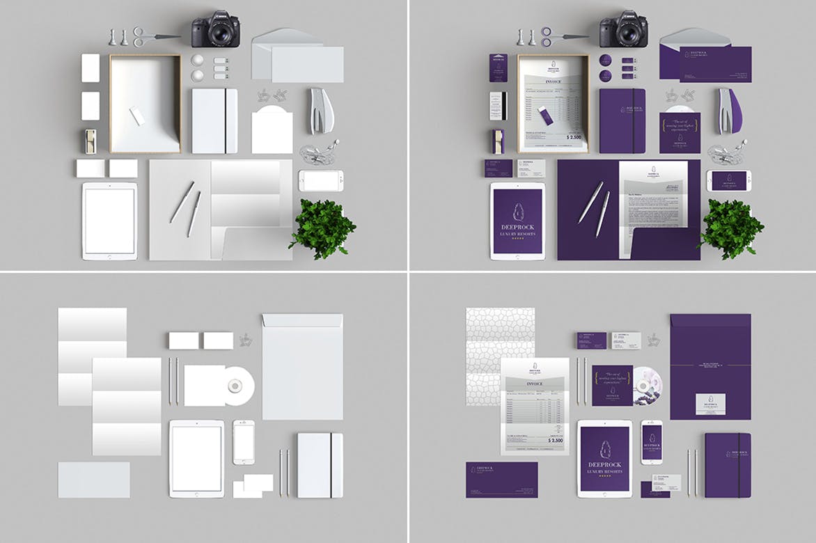 10个时尚高端办公品牌文具样机VI展示模型mockups插图(3)