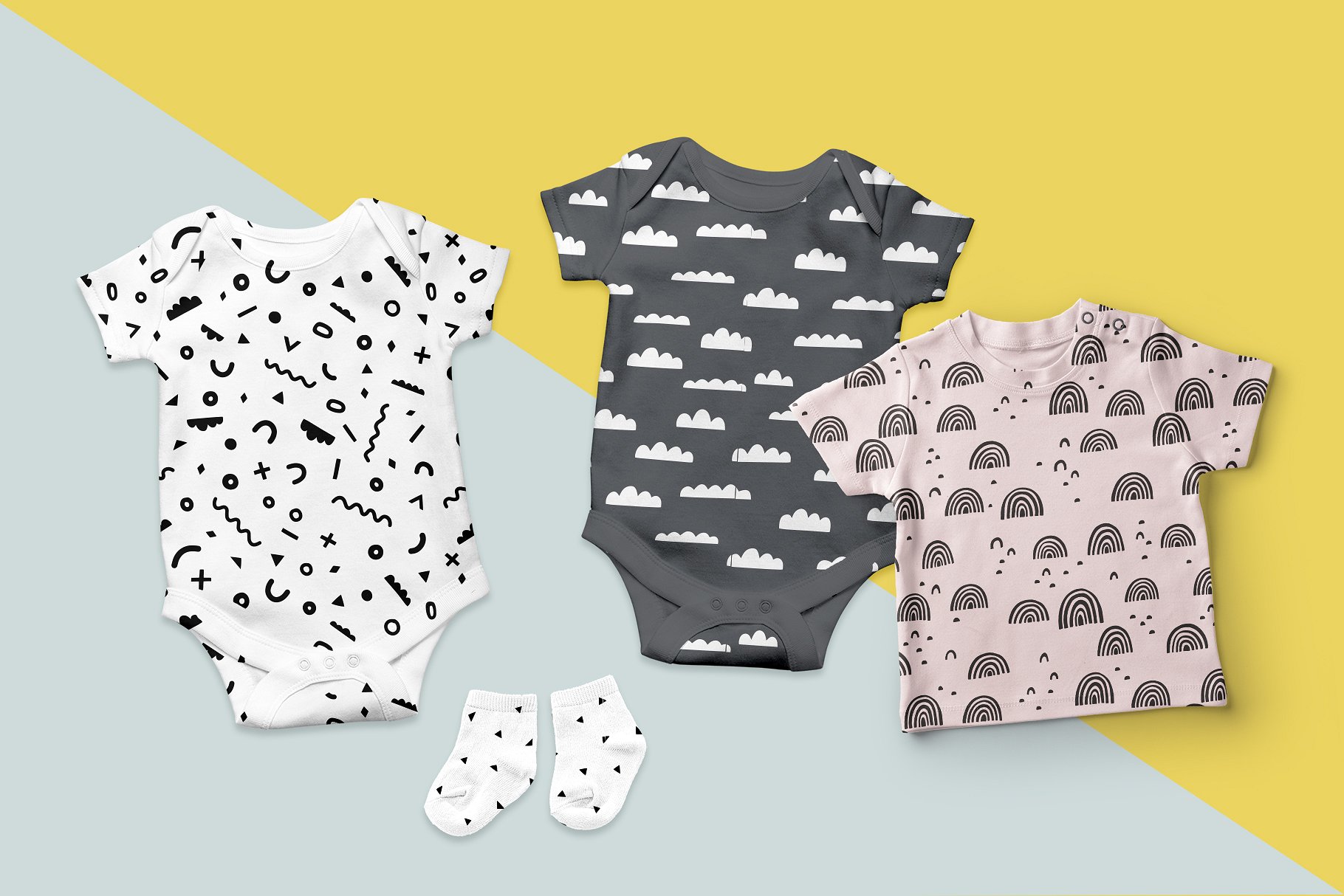 30款无缝可编辑矢量图案 30 Trendy Abstract Seamless Patterns插图(2)