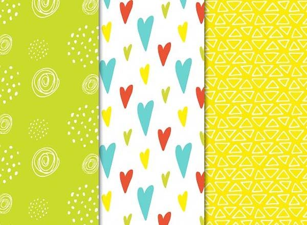 国外流行手绘儿童无缝图案插图(9)