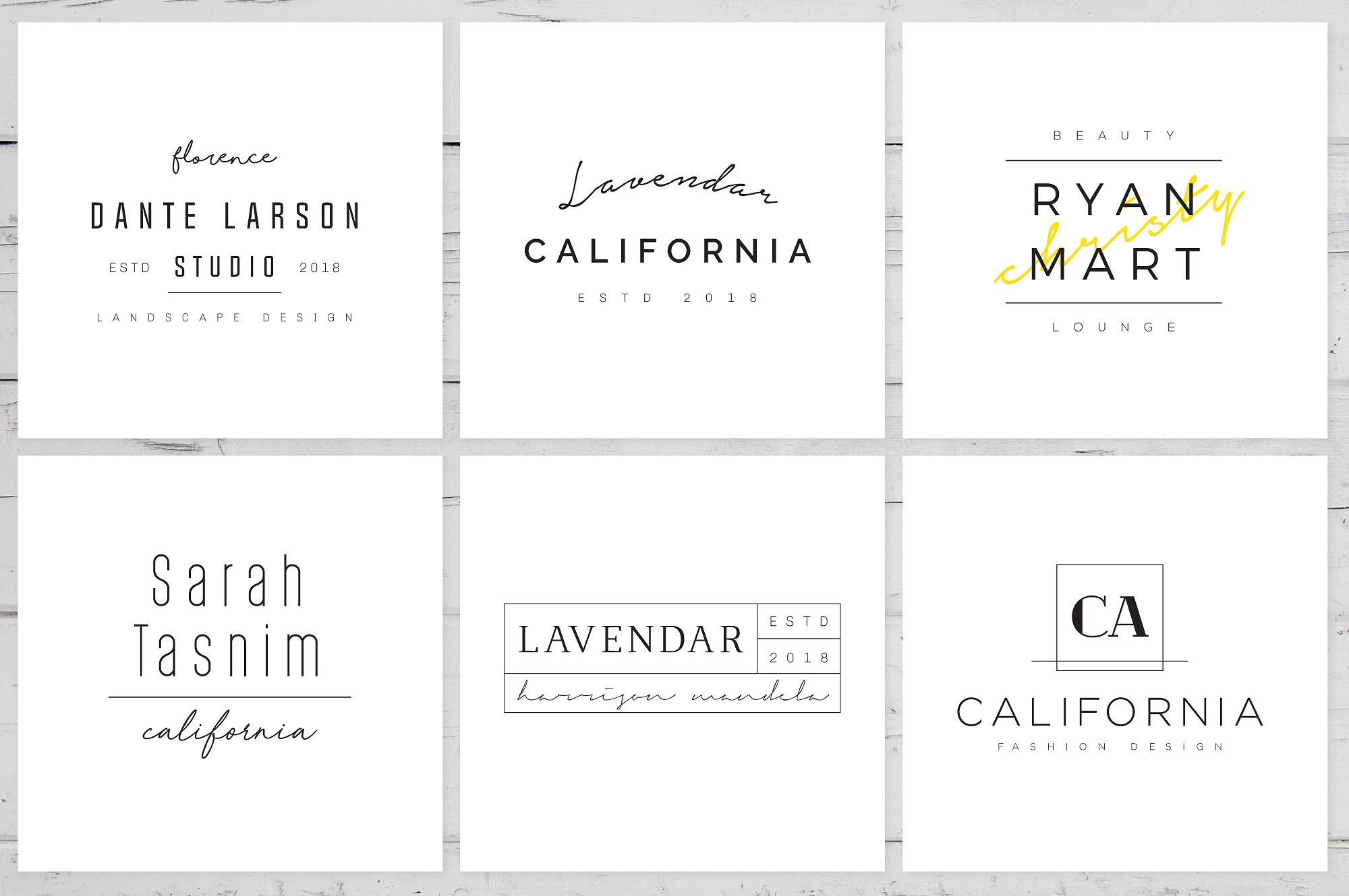 时尚简约的预制标志LOGO模板插图(4)