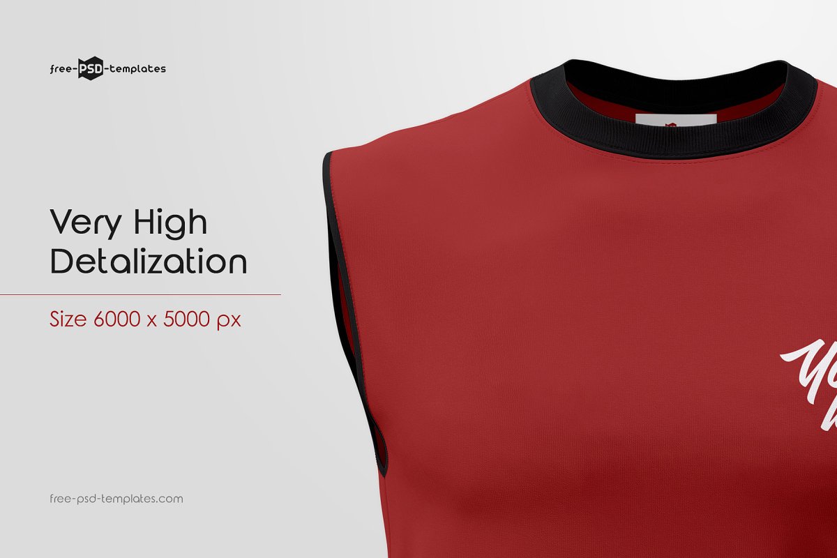 男士肌肉背心T恤样机套装插图(2)