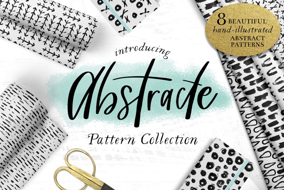 抽象黑白图案纹理 "Abstracte" Black and White Patterns插图