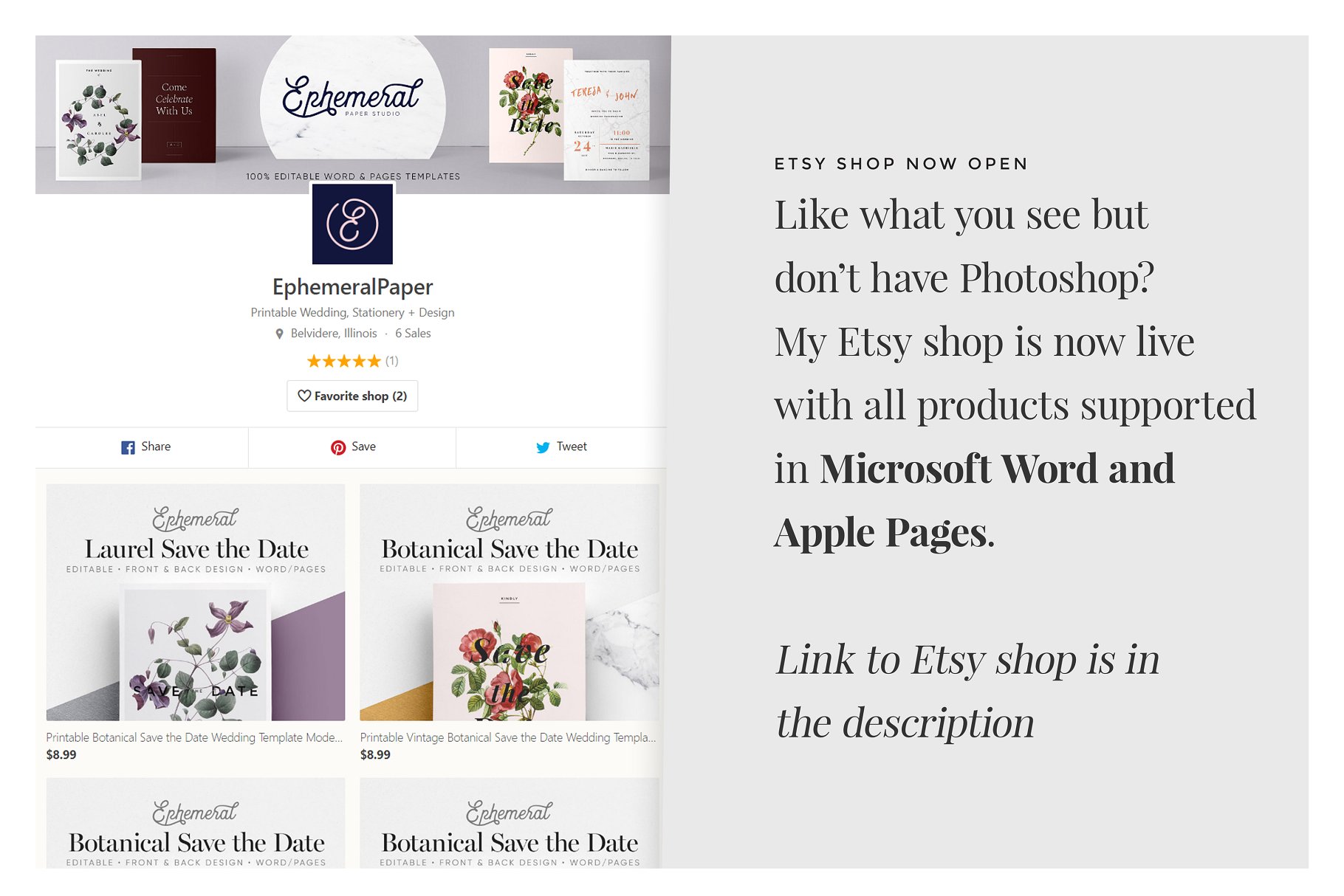 现代优雅花卉装饰婚礼邀请设计套件 Modern Laurel P.1 Wedding Collection插图(6)